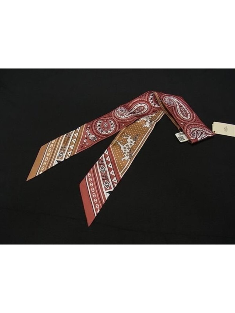 Hermes Cheval de Coeur Twilly Ribbon Scarf